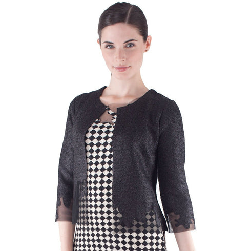 Illusion Tulle Crinkle Jacket - JK418